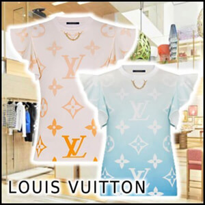 ルイヴィトン Tシャツ コピー21SS☆LV グラデーション ラッフルスリーブシャツ 1A8RP6 1A8RPB