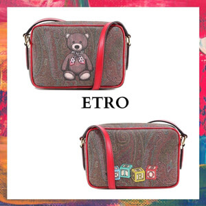 【ETRO】エトロ スボディバッグ 偽物 テディベアペイズリークロスボディバッグ