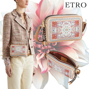 【ETRO】エトロ スボディバッグ 偽物 20AW 花柄 クロスボディバッグ ピンク 202P1N0292373065001