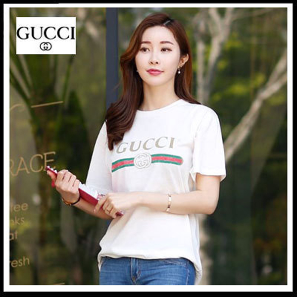 gucci直営店 在庫一掃セールグッチ Tシャツ スーパーコピー グッチ 2023AW ギフトOK ロゴTシャツ ユニセックス