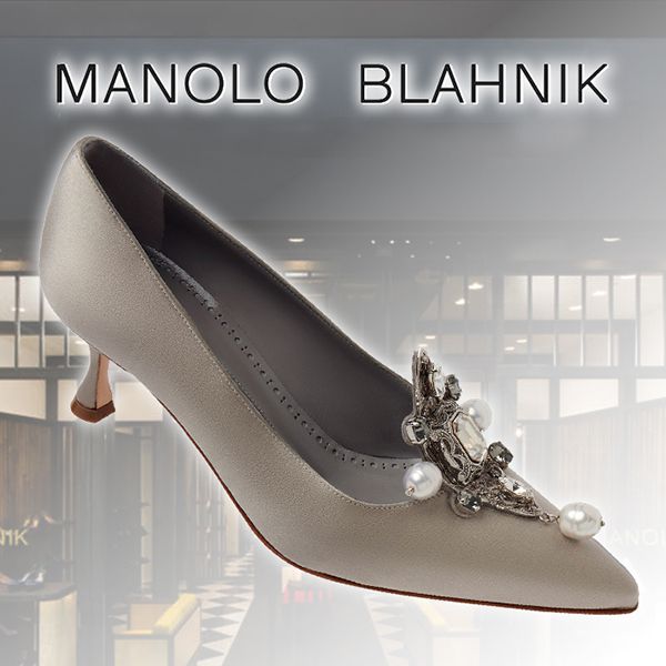 【マノロブラニク パンプス コピー】MANOLO BLAHNIK ☆ IDRO バックルパンプス