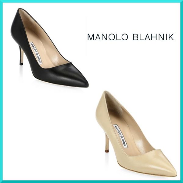 Manolo Blahnik(マノロブラニク スーパーコピー パンプス )レザーBBパンプス70mm