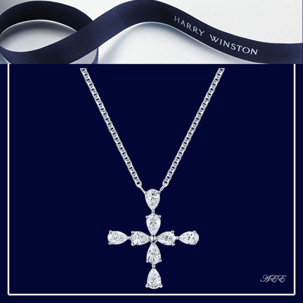 ハリーウィンストン ネックレス コピー HARRY WINSTON [ペアシェイプ・ミニクロス・ペンダント]