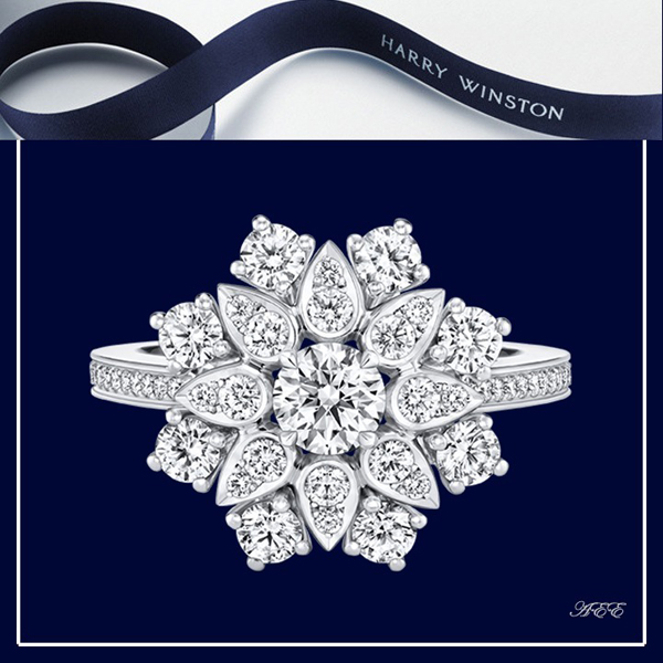 ハリーウィンストン 偽物 結婚指輪 HARRY WINSTON [ロータスクラスター・リング (スモール)]