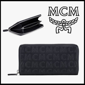 【MCM】エムシーエム 長財布 コピー モノグラムレザー 長財布　ブラック MYLAAMD01BK001