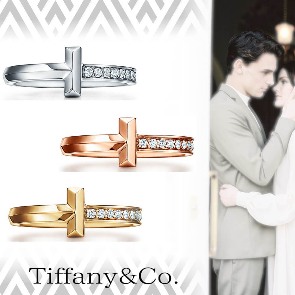 ティファニー Tリング コピー【新作お得に】Tiffany T ワン narrow diamond ring ★18K