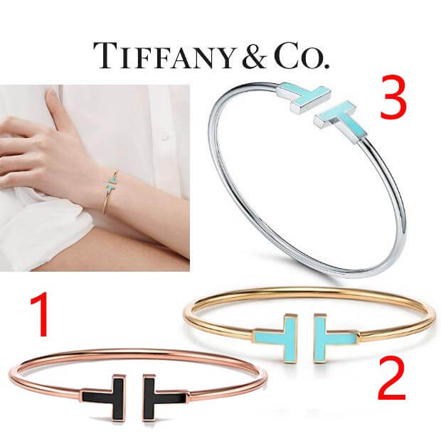 ティファニー T 偽物 ブレスレット Tiffany T ターコイズブレスレット★18K