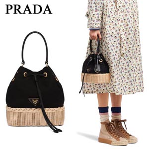 プラダ かごバッグ 偽物 2021春夏人気 関税負担なし☆PRADA プラダ ナイロン ショルダーバッグ 1BE039_2E28_F0I55