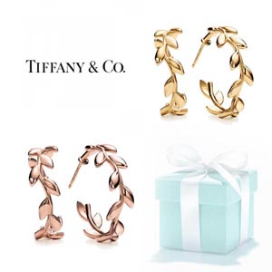 21SSティファニー ピアス コピー Tiffany & Co.☆オリーブリーフ フープ