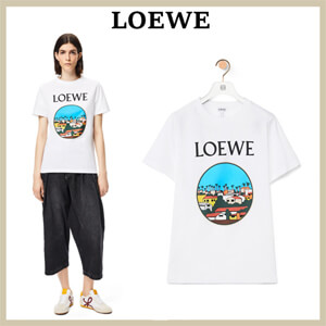 【ロエベ】ロエベ Tシャツ コピー L.A. シリーズ プリント Tシャツ（コットン） S897Y22X02