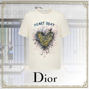 新作 ディオール Tシャツ コピー HEART BEAT コットンジャージー&リネン 143T12A4464_X0200