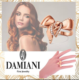 【DAMIANI】ダミアーニ リング 偽物☆リボンで縁を結ぶ☆愛されリング