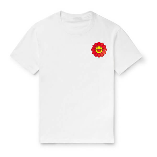 カイカイキキ Tシャツ パロディ【送料込即納] J Balvin x Takashi Murakami Flower Tee RED