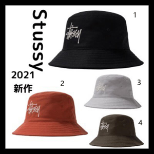 【stussy バケットハット 偽物】大注目ブランド★大人気！刺繍 ロゴ バケットハット 4色