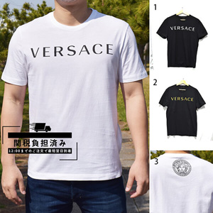 ヴェルサーチェ Tシャツ 偽物 ロゴTシャツ バックメデューサ 