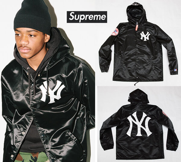 シュプリーム コピー New York NY シュプリーム YANKEES Satin Hooded Jacket