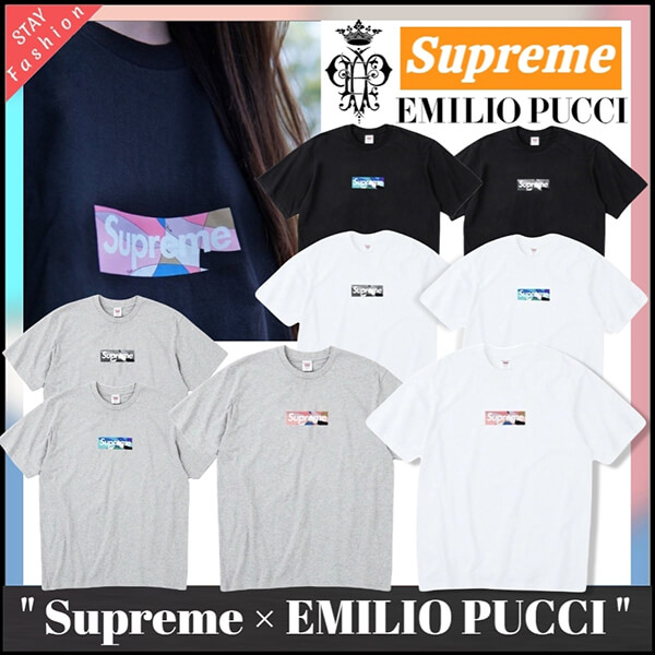 コラボ激レア!シュプリーム x エミリオ・プッチ コピー tシャツ"Box Logo T"