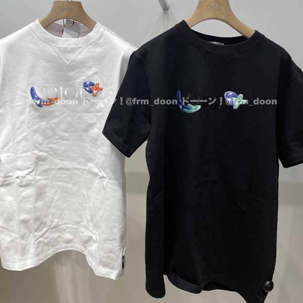 【ディオール Tシャツ 偽物】21/22AW AND KENNY SCHARF オーバーサイズ Tシャツ 193J685D0554_C986