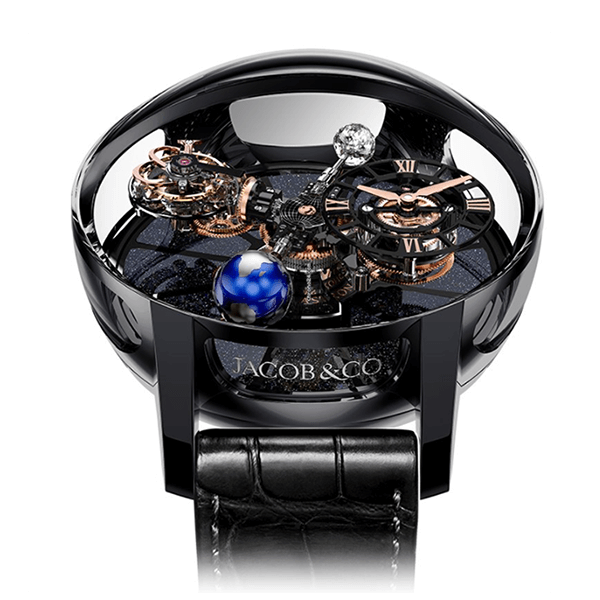 ジェイコブ アストロノミア スーパーコピー Jacob & Co. Astronomia Black/Rose Gold Tourbillon Black Ceramic AT100.95.KR.SD...