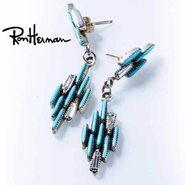 【ロンハーマン ピアス 偽物 jewelry】Silver Pierced Earrings/Turquoise