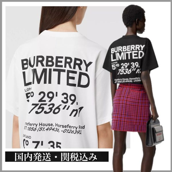 バーバリー Tシャツ 偽物 新作 コーディネートプリント Tシャツ80372921