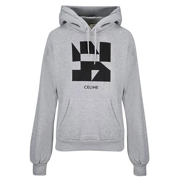 セリーヌ パーカー コピー★logo cotton hoodie grey 2Y006610G.09GB