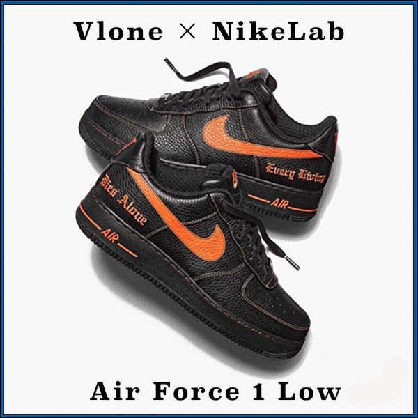 【Vlone × NikeLab 偽物 スニーカー】入手困難!! 激レア 限定 エアフォースワン Force 1 Low