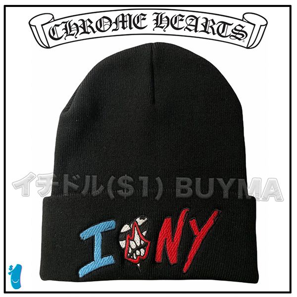 クロムハーツ ニット帽 偽物 MATTY BOY BEANIE 帽子 NEW YORK NY