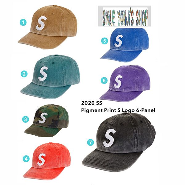 限定★supreme sロゴ キャップ 偽物 Pigment Print S Logo 6-Panel