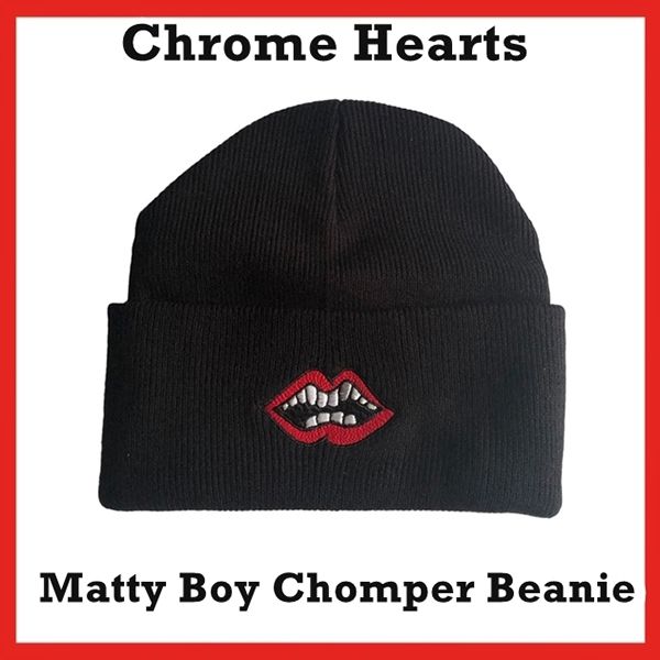 クロムハーツ ビーニー 偽物 Matty Boy Chomper Beanie Black