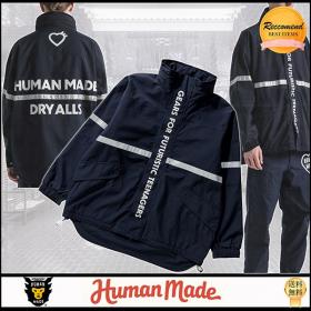 【SALE】HUMAN MADE 偽物◇ファイアー ジャケット ハイネック ブルー