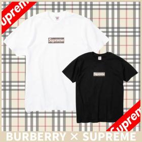 シュプリーム バーバリー Tシャツ 偽物 Box Logo Tee ボックスロゴ 2色