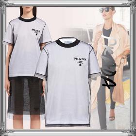 完売必須【プラダ】チュール ジャージ Tシャツ 偽物