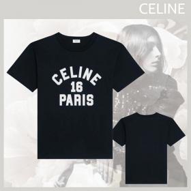 高品質♪♪♪セリーヌ 16 PARIS ルーズTシャツ 偽物 コットン 2X16B671Q38AW