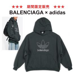 ★注目のコラボ★【バレンシアガ アディダス 偽物】HOODIE LARGE FIT