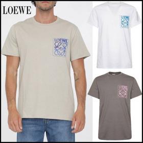 新作限定 ロエベ★アナグラム ロゴ コットン 半袖 Tシャツ コピー