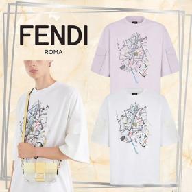 ギフトに最適♪フェンディ Tシャツ 偽物 コットン オーバーサイズFY1120AIFJF0U69