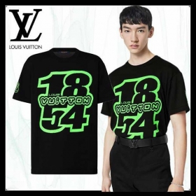 早い者勝ち★​ルイヴィトン LV 1854 グラフィックニットTシャツ 偽物 1AAGO2