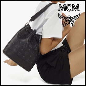 MCM 偽物 DESSAU ドローストリング バッグ ヴィセトス MWDCSDU02BK001