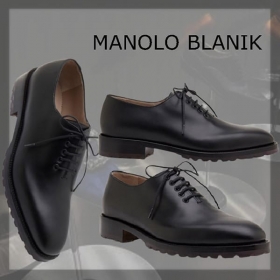 Manolo Blahnik 偽物 NEWLEY レザー レースアップシューズ 123-2278-0001