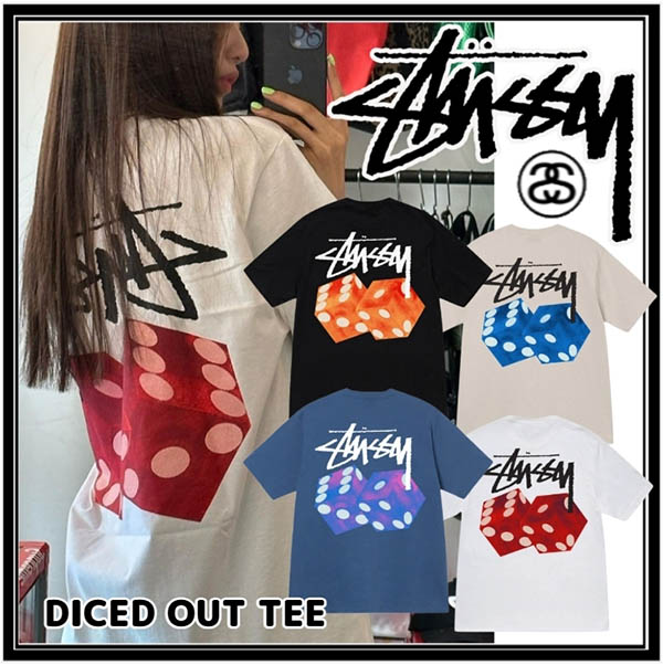 ステューシー ダイス tシャツ 偽物 ★人気のダイス!レア! STUSSY DICED OUT Tシャツ