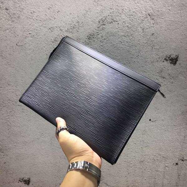 18-19AW新作シュプリームコピー ルイヴィトン × シュプリーム Pochette Jour GM クラッチバッグ BLACK M66889