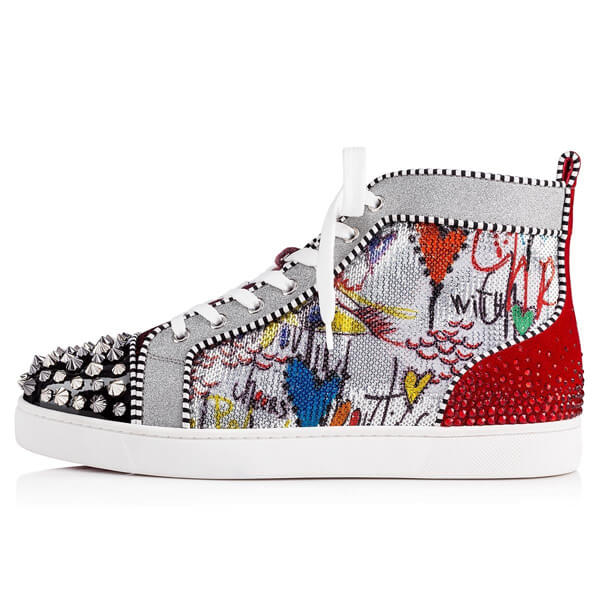 2018先行入荷 クリスチャン ルブタンコピー CHRISTIAN LOUBOUTIN NoLimit ハイカット スタッズ マルチ