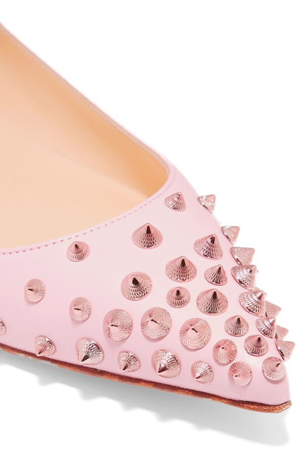 2018先行入荷【クリスチャン ルブタンコピー CHRISTIAN LOUBOUTIN】Spikyshell フラット/Pink