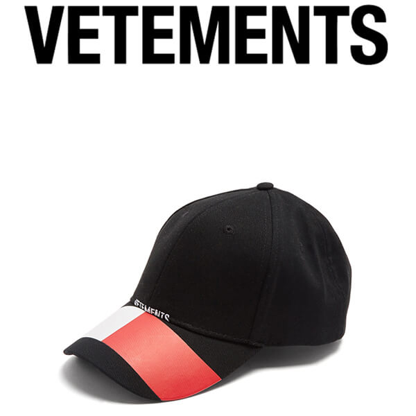 VETEMENTS ヴェトモンスーパーコピー Tommy-print canvas cap キャップ