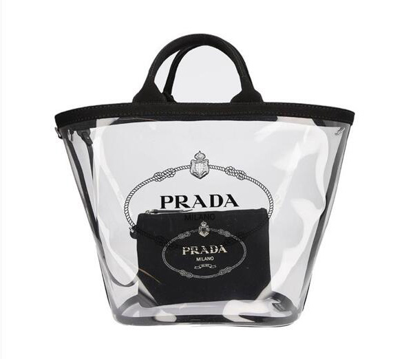 2018新作 PRADA プラダスーパーコピー PVC ショッピング トートバッグ 1BG1652BY5F0002