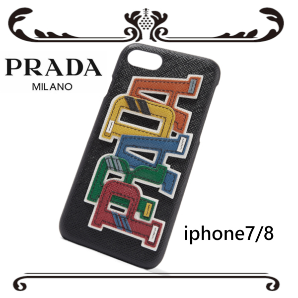 2018新作【PRADA プラダコピー】iPhone アップリケ ケース