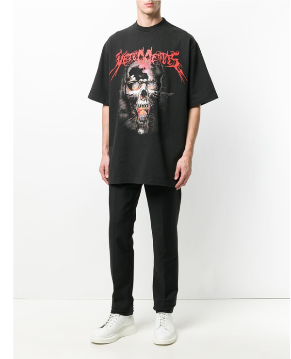 ヴェトモンスーパーコピー VETEMENTS Heavy Metal オーバーサイズ Tシャツ デザインプリント