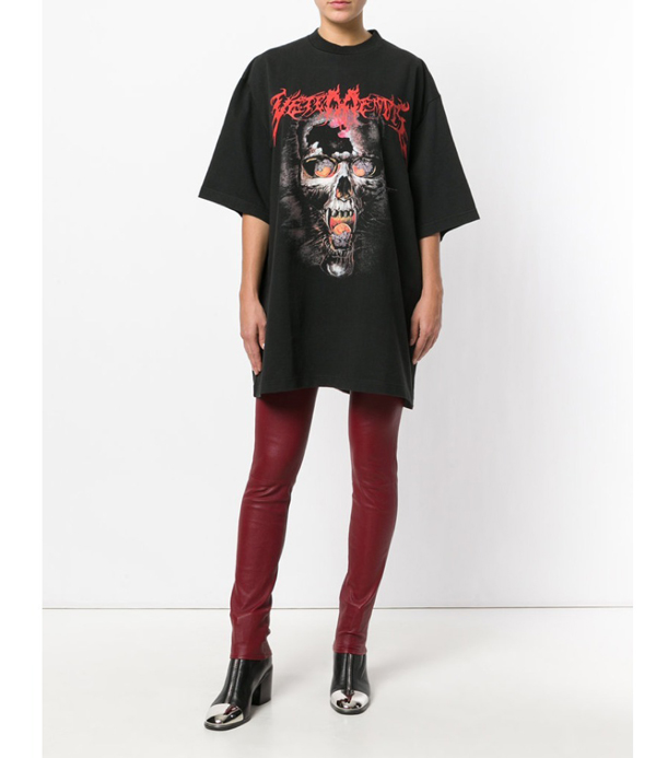 ヴェトモンスーパーコピー VETEMENTS Heavy Metal オーバーサイズ Tシャツ デザインプリント