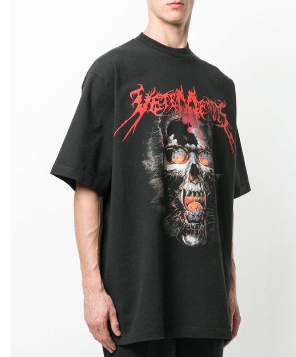 ヴェトモンスーパーコピー VETEMENTS Heavy Metal オーバーサイズ Tシャツ デザインプリント